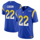 Los Angeles Rams #22 Blake Corum Royal Blue Limited Stitched Jersey