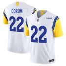 Los Angeles Rams #22 Blake Corum White Limited Stitched Jersey