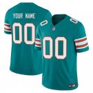 Miami Dolphins #00 Custom Name And Number Aqua Alternate Limited Stitched Jersey