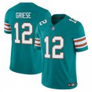 Miami Dolphins #12 Bob Griese Aqua Alternate Limited Stitched Jersey