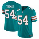 Miami Dolphins #54 Zach Thomas Aqua Alternate Limited Stitched Jersey
