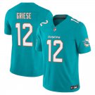 Miami Dolphins #12 Bob Griese Aqua Limited Stitched Jersey