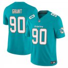 Miami Dolphins #90 Kenneth Grant Aqua Limited Stitched Jersey
