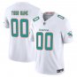 Miami Dolphins #00 Custom Name And Number White Limited Stitched Jersey