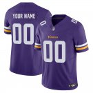 Minnesota Vikings #00 Custom Name And Number Purple Limited Stitched Jersey