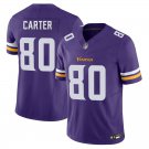 Minnesota Vikings #80 Cris Carter Purple Limited Stitched Jersey