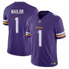 Minnesota Vikings #1 Jalen Nailor Purple Limited Stitched Jersey