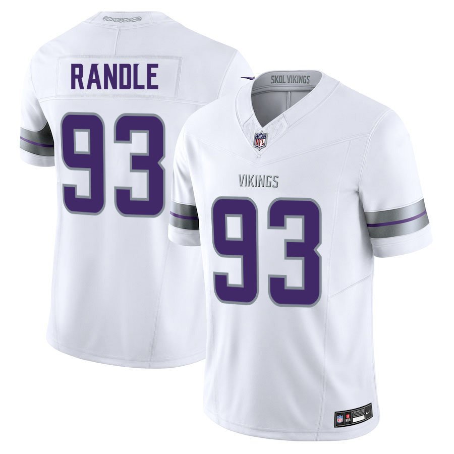 Minnesota Vikings #93 John Randle White Limited Stitched Jersey