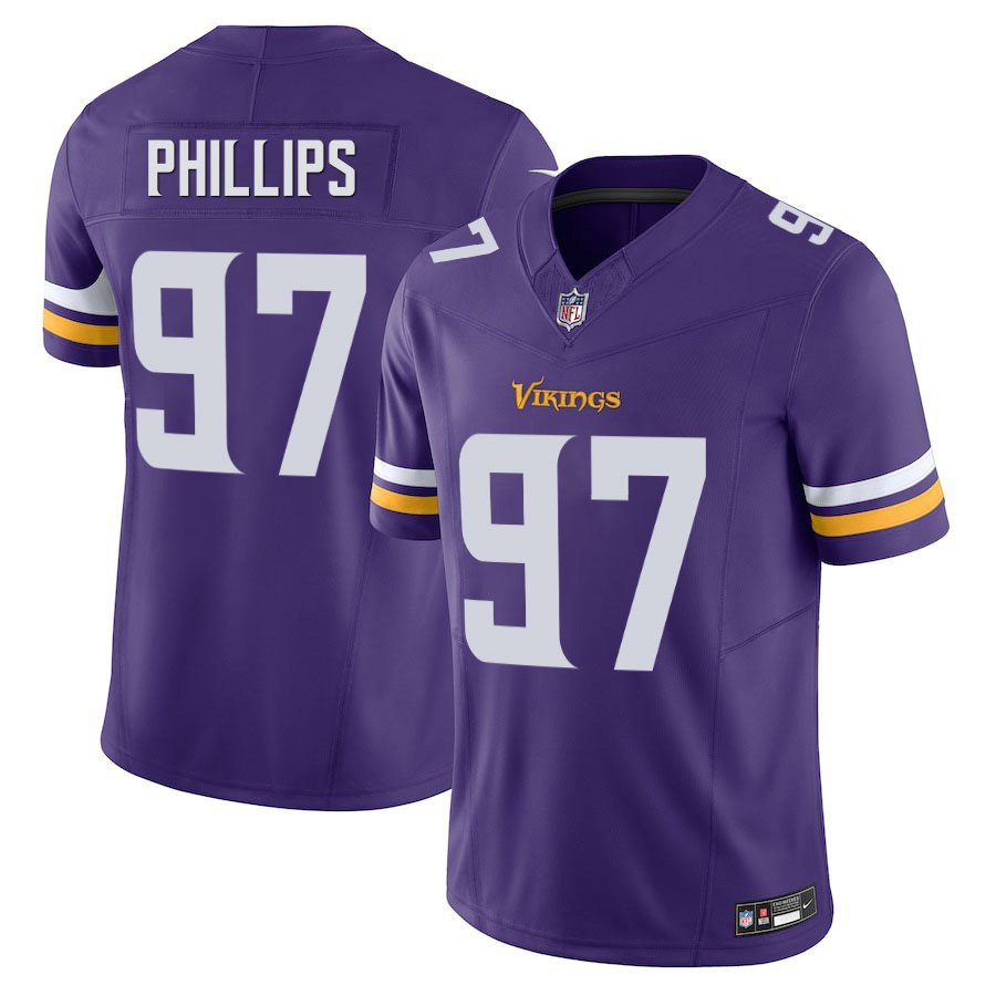 Minnesota Vikings #97 Harrison Phillips Purple Limited Stitched Jersey