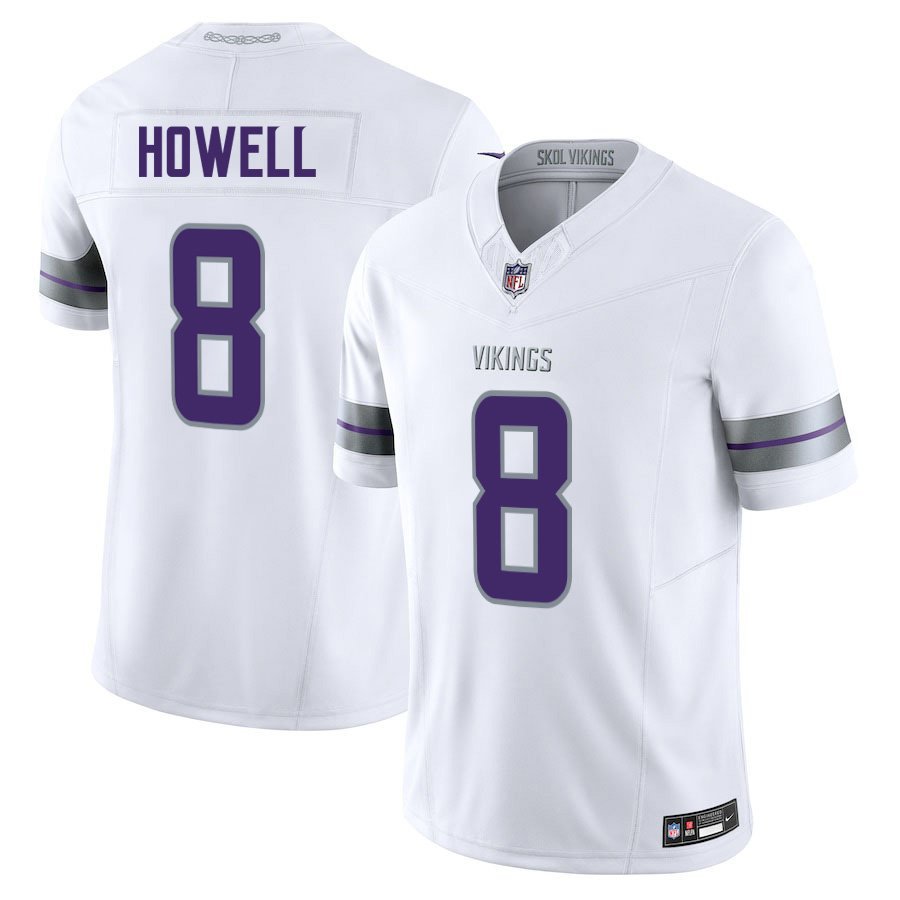 Minnesota Vikings #8 Sam Howell White Limited Stitched Jersey