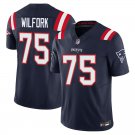 New England Patriots #75 Vince Wilfork Navy Limited Stitched Jersey