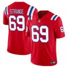 New England Patriots #69 Cole Strange Red Limited Stitched Jersey