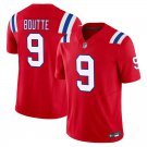 New England Patriots #9 Kayshon Boutte Red Limited Stitched Jersey