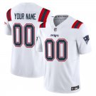 New England Patriots #00 Custom Name And Number White Limited Stitched Jersey