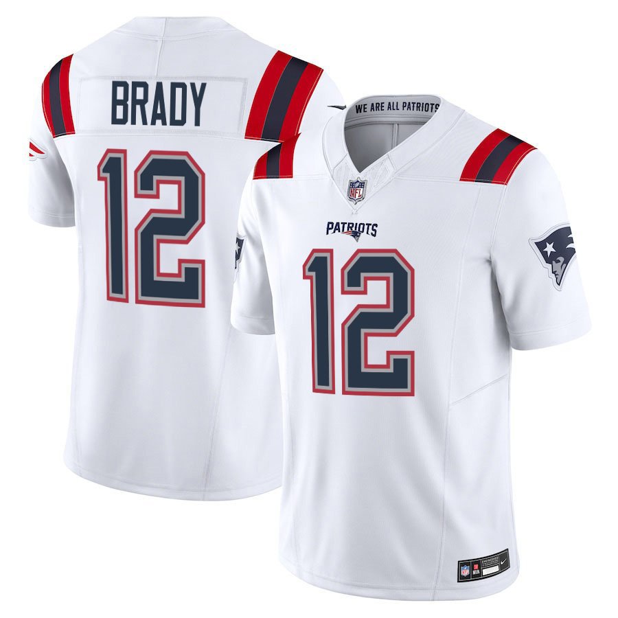 New England Patriots #12 Tom Brady White Limited Stitched Jersey