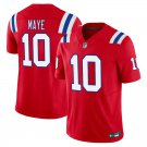 New England Patriots #10 Drake Maye Red Limited Stitched Jersey