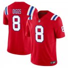 New England Patriots #8 Stefon Diggs Red Limited Stitched Jersey