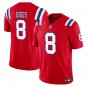 New England Patriots #8 Stefon Diggs Red Limited Stitched Jersey