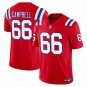 New England Patriots #66 Will Campbell Red Limited Stitched Jersey