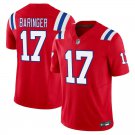 New England Patriots #17 Bryce Baringer Red Limited Stitched Jersey