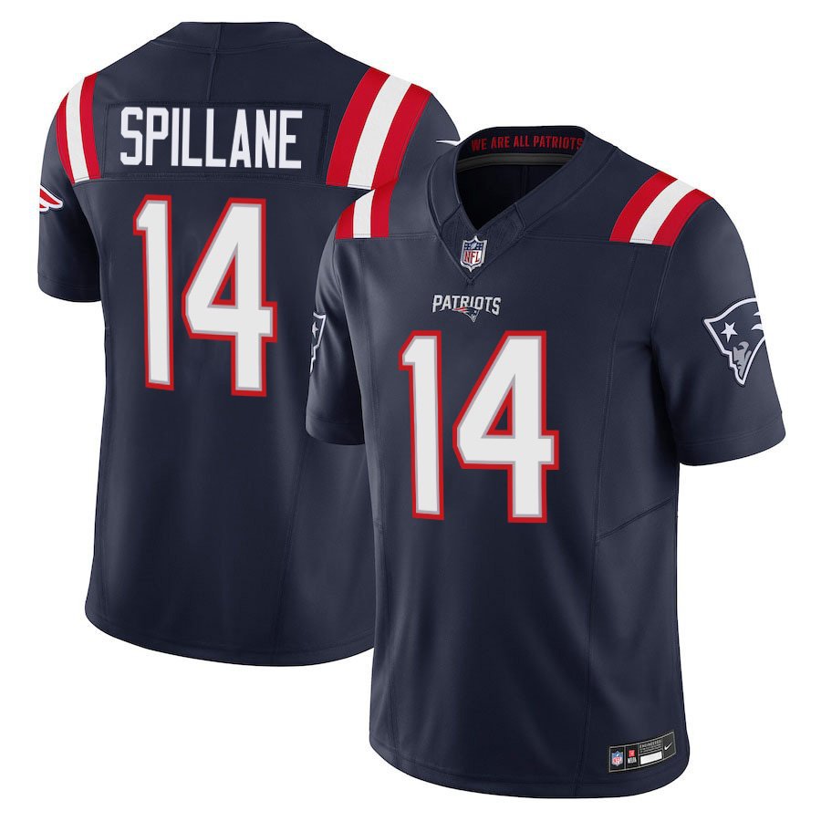 New England Patriots #14 Robert Spillane Navy Limited Stitched Jersey