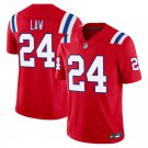 New England Patriots #24 Ty Law Red Limited Stitched Jersey