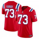 New England Patriots #73 John Hannah Red Limited Stitched Jersey