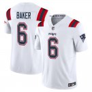 New England Patriots #6 Javon Baker White Limited Stitched Jersey