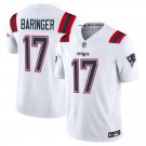 New England Patriots #17 Bryce Baringer White Limited Stitched Jersey