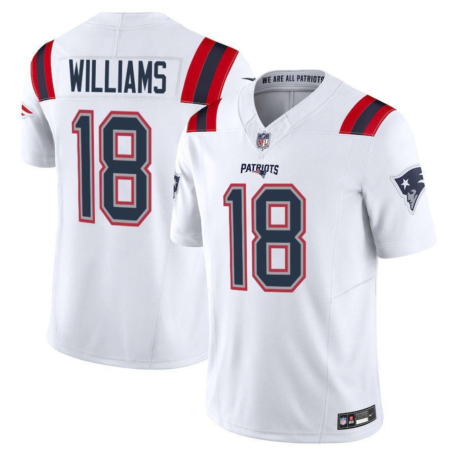 New England Patriots #18 Kyle Williams White Limited Stitched Jersey