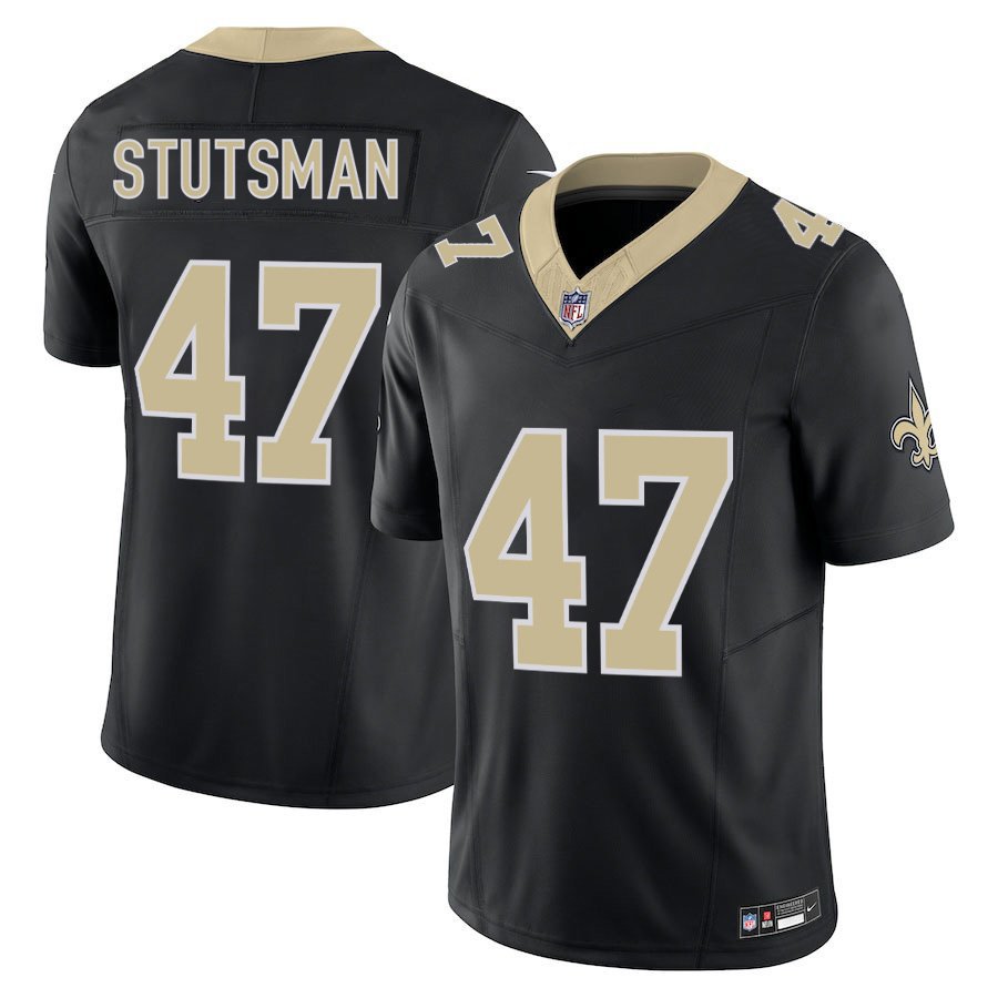New Orleans Saints #47 Danny Stutsman Black Limited Stitched Jersey