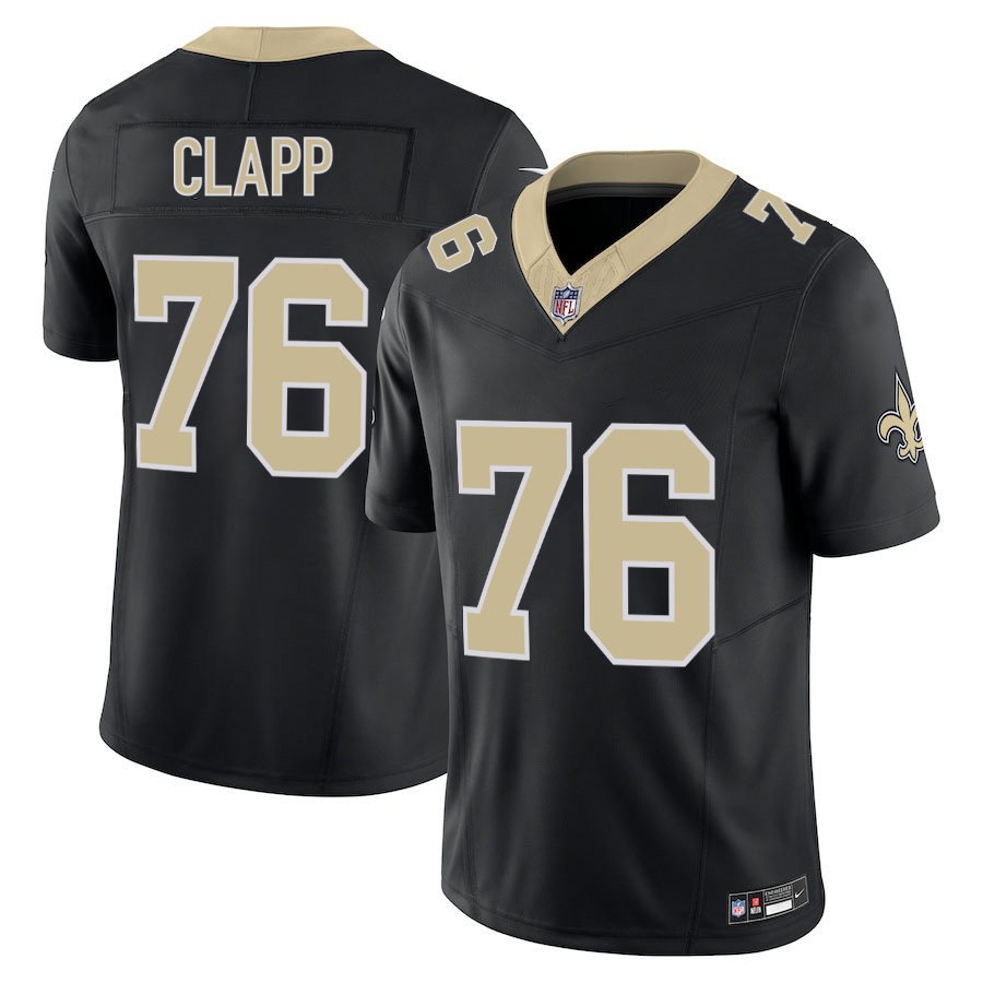 New Orleans Saints #76 Will Clapp Black Limited Stitched Jersey
