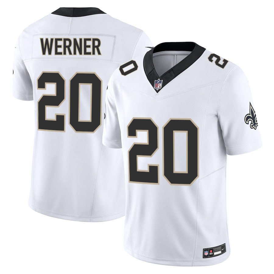 New Orleans Saints #20 Pete Werner White Limited Stitched Jersey