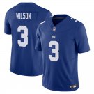 New York Giants #3 Russell Wilson Blue Limited Stitched Jersey