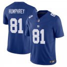 New York Giants #81 Lil'Jordan Humphrey Blue Limited Stitched Jersey