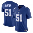 New York Giants #51 Abdul Carter Blue Limited Stitched Jersey
