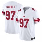 New York Giants #97 Dexter Lawrence II White Limited Stitched Jersey