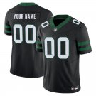 New York Jets #00 Custom Name And Number Black Limited Stitched Jersey