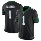 New York Jets #1 Sauce Gardner Black Limited Stitched Jersey