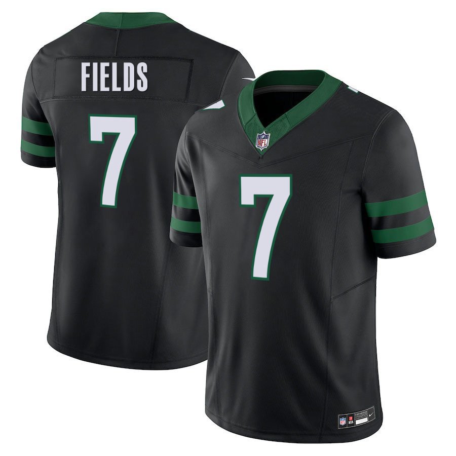 New York Jets #7 Justin Fields Black Limited Stitched Jersey