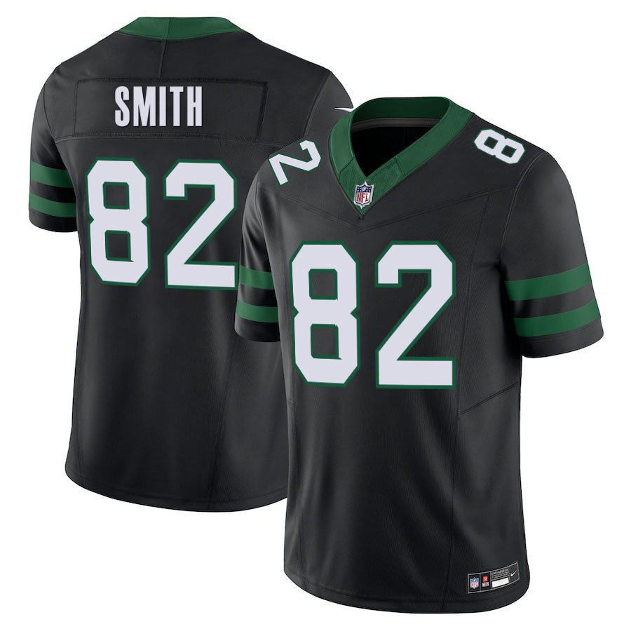 New York Jets #82 Arian Smith Black Limited Stitched Jersey