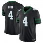 New York Jets #4 Brady Cook Black Limited Stitched Jersey