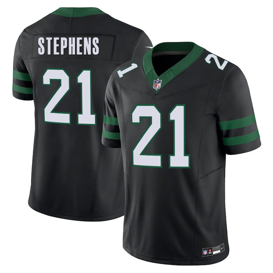 New York Jets #21 Brandon Stephens Black Limited Stitched Jersey