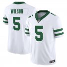 New York Jets #5 Garrett Wilson White Limited Stitched Jersey
