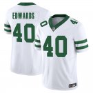 New York Jets #40 Donovan Edwards White Limited Stitched Jersey