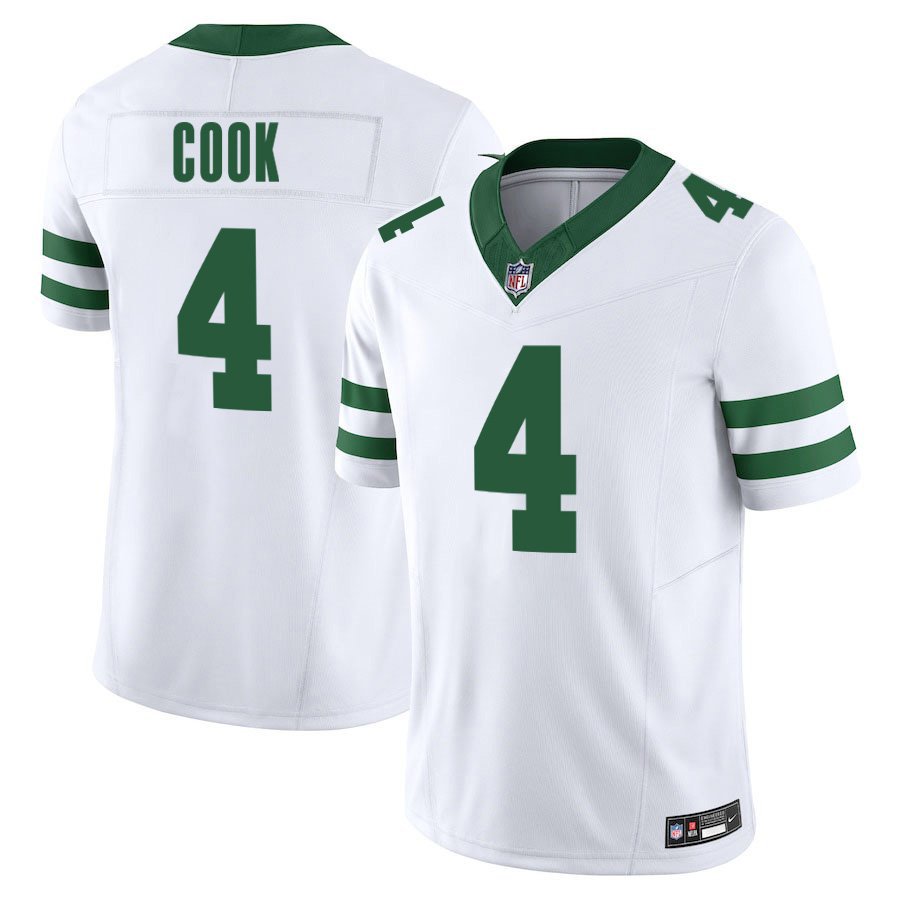 New York Jets #4 Brady Cook White Limited Stitched Jersey
