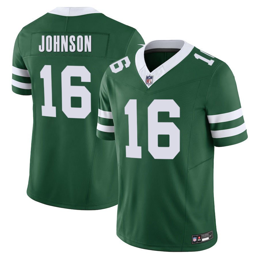 New York Jets #16 Tyler Johnson Green Limited Stitched Jersey
