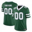 New York Jets #00 Custom Name And Number Green Limited Stitched Jersey