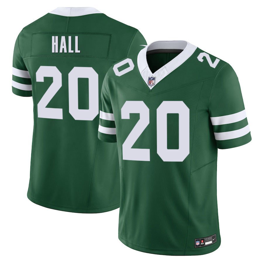 New York Jets #20 Breece Hall Green Limited Stitched Jersey