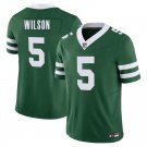 New York Jets #5 Garrett Wilson Green Limited Stitched Jersey